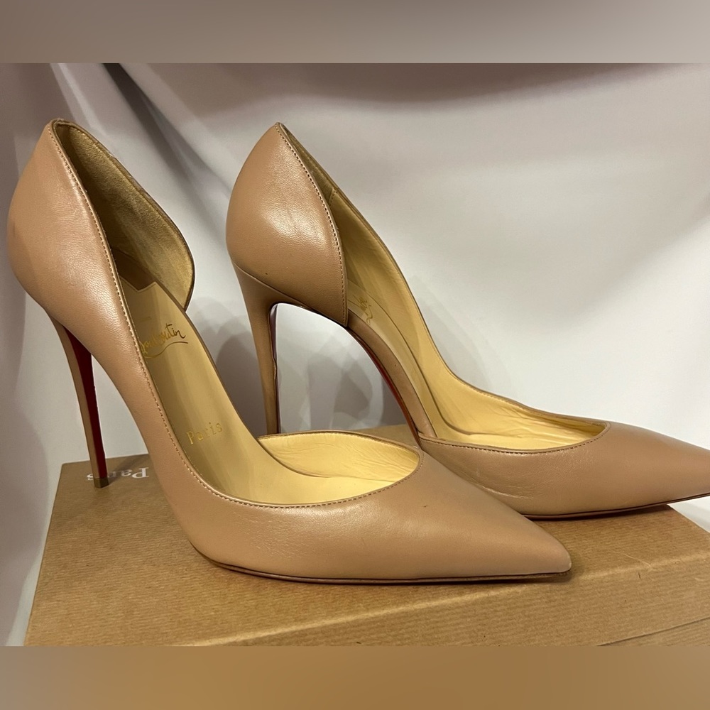 Sold BLUSH Christian Louboutin Ibiza 100 mm Pump Blush/Tan/Nude/Cream